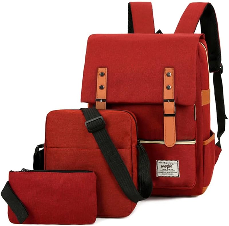 Domary Mochila para computador de grande capacidade Bolsa de negócios da moda Conjunto de bolsa de viagem para lazer ao ar livre com USB externo vermelho vinho do porto Domary Mochila para computador de grande capacidade Bolsa de negócios da moda Conjunto de bolsa de viagem para lazer ao ar livre com USB externo vermelho vinho do porto