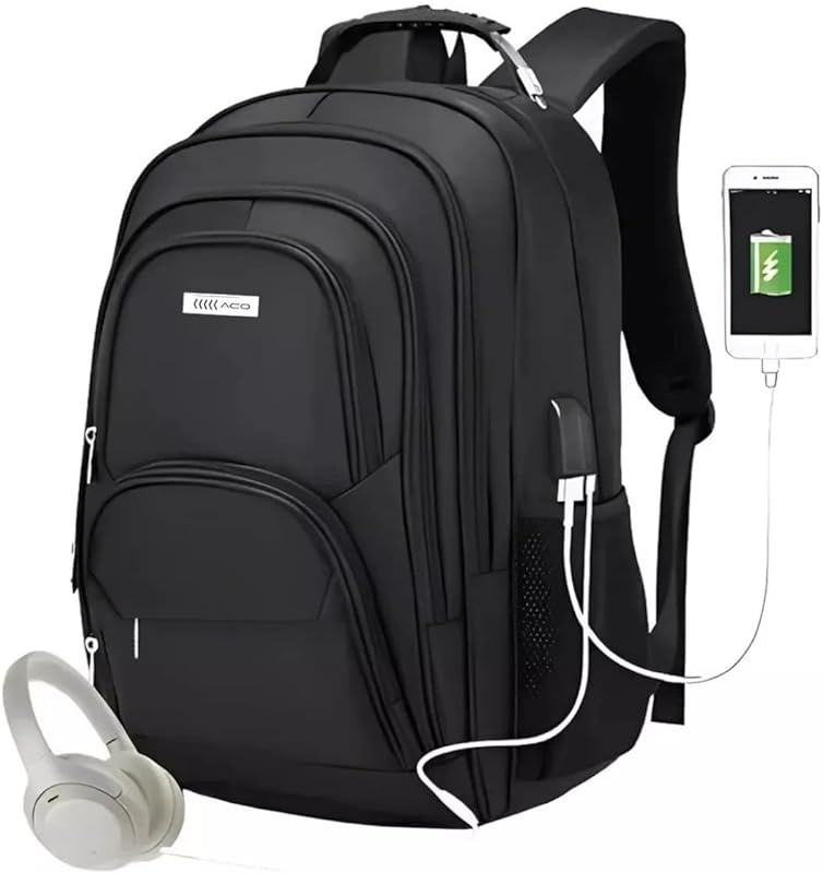 Mochila Notebook Bolsa Feminina Executiva Reforçada Grande Cor: Preto