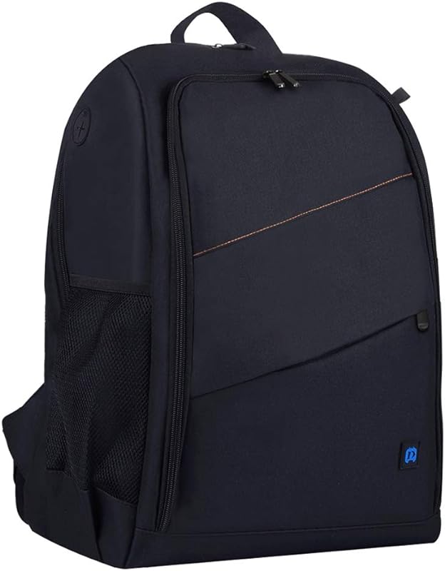 Moniss Mochila ao ar livre Bolsa portátil à prova d’água Mochila à prova de arranhões de dois ombros para câmera DSLR, câmera esportiva, tripé e outros acessórios fotográficos preto