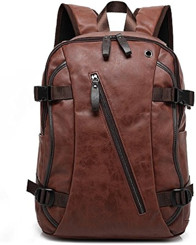 Nova mochila masculina estilo coreano estilo fashion couro estudante do ensino médio bolsa masculina bolsa masculina vendas diretas da fábrica marrom 16 polegadas