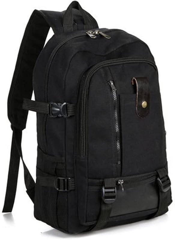 Homesen Mochila portátil para homens, mochila de viagem de lona, bolsa de armazenamento de grande capacidade, mochila escolar para acampamento, caminhada, ciclismo, escola de negócios