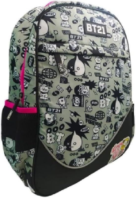 Mochila de Costa Escolar BT21 Cinza Mochila de Costa Escolar BT21 Cinza