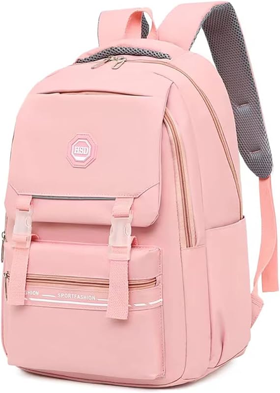 HSD Hope Surged Mochila para adolescentes com compartimento para laptop de 15,6 polegadas, bolsas escolares rosa para mulheres, estudantes universitárias, mochilas femininas de 43 cm para viajar