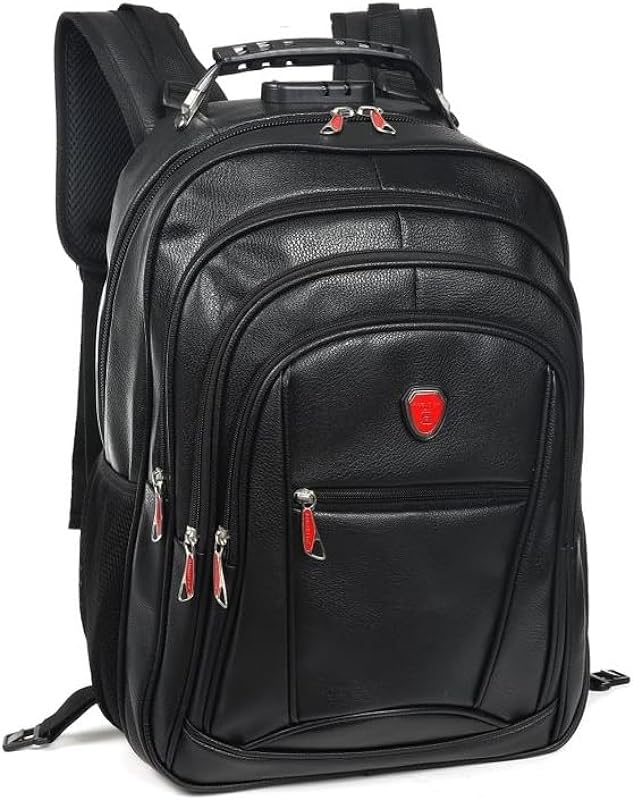 Mochila Masculina Couro Reforçada Bolsa Notebook Impermeável Executiva com USB e Anti Furto