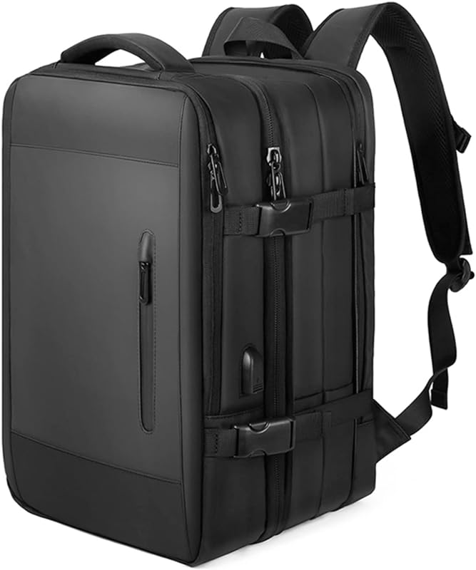 Mochila feminina de viagem grande, impermeável, aprovada como bagagem de mão, para trilha e esportes ao ar livre, B8 – Preto, X- Large