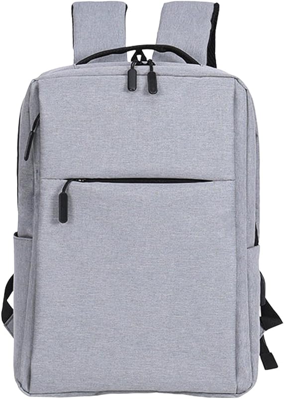 Mochila Casual para Laptop Porta USB Integrada para Laptop de Até 15,6 Polegadas Alça Resistente Mochila de Acampamento de Grande Capacidade, Cinza