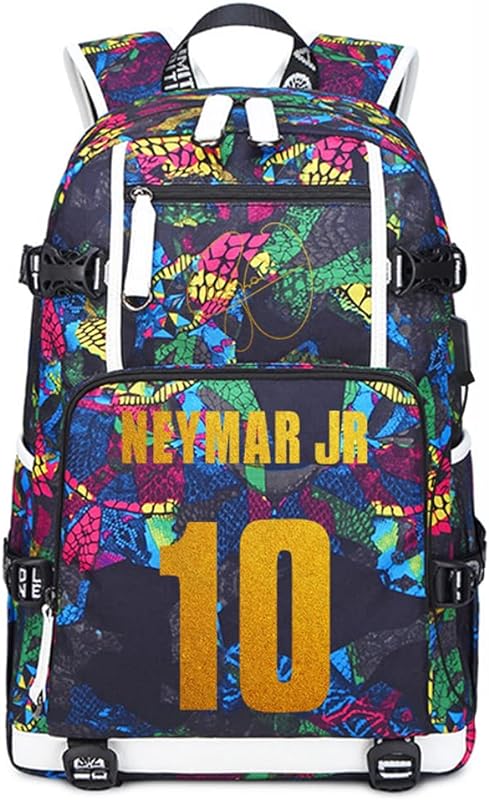 Mochila multifuncional para jogadores de futebol Neymar bolsa para fãs de laptop para homens e mulheres