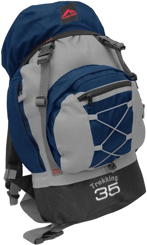 0035 – MOCHILA TREKKING 35 – MARINHO COM CINZA