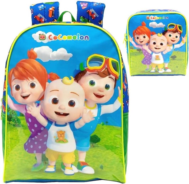 Kit Mochila de Costas Cocomelon X1 14 Media + Lancheira