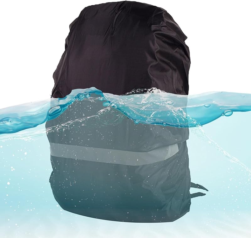 Tampa impermeável do pacote | mochila à prova chuva com faixa reflexiva – 18L a 55L Tecido secagem rápida compacto portátil, para caminhadas, acampamento, ciclismo, ao ar livre, Lafan
