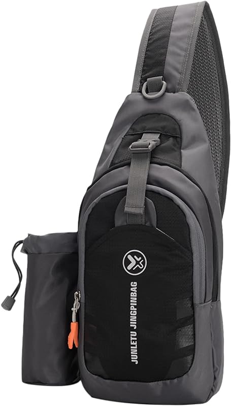 Jiangtao Mochila Sling Masculina Bolsa Transversal de Peito Bolsa de Ombro Bolsa de Viagem Esportes Academia Mochila,Preto