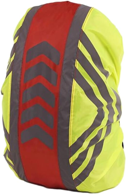 Capa de chuva impermeável para mochila com faixa reflexiva, protetor de capas de bolsa esportiva de alta visibilidade, capas de pacote de mochila