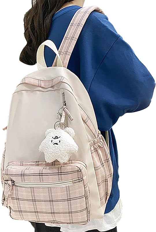 Mochila menina Kawaii | Mochila Escolar com Vários Bolsos | Mochila Mochila Pequena Mochila Ombro para Mulheres Adulto Crianças Viagens Escolares Visn