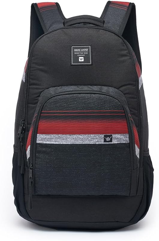 Mochila Poliéster Resistente Hang Loose Unissex Vermelha/Preta