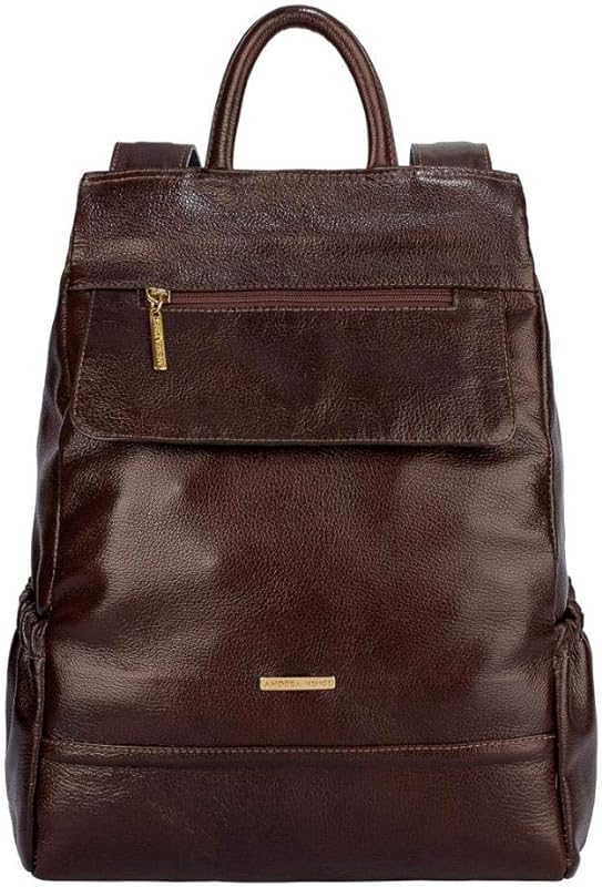 Mochila antifurto de couro feminina Suelen Mochila antifurto de couro feminina Suelen