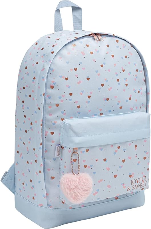 Tilibra – Mochila de Costas Académie Corações Metalizados Azul