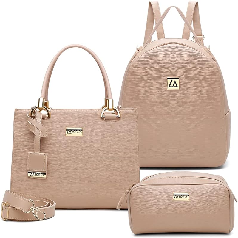 Kit Bolsa Grande Feminina + Mochila + Necessaire Viagem