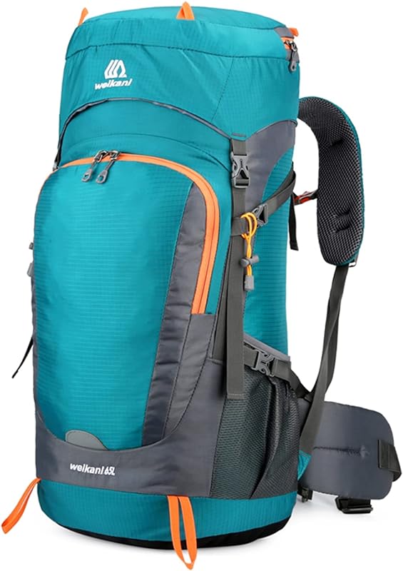mewmewcat Mochila,Mochila de caminhada 65L resistente à água com capa de chuva Mochila de viagem esportiva ao ar livre para camping escalada montanhismo