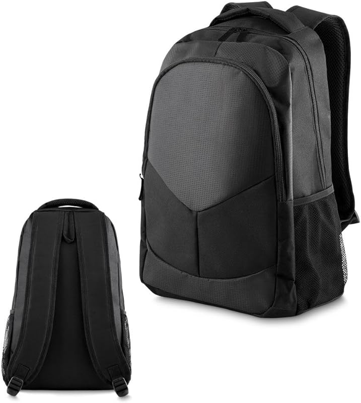 Mochila Compartimento Laptop Notebook Até 15.6 Polegadas, Para Viagens Escola Trabalho Viagens Mochila Casual Com 2 Compartimentos com Zíper + 2 Bolsos Laterais Masculina Feminina Preto