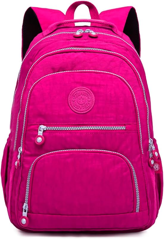 Mochila Bolsa Fofa Feminina Estilosa Elegante Academia Impermeável Escolar Faculdade Viagem Trabalho Treino Fashion Mochilas Para Notebook Moderna Leve Passeio Rosa Pink