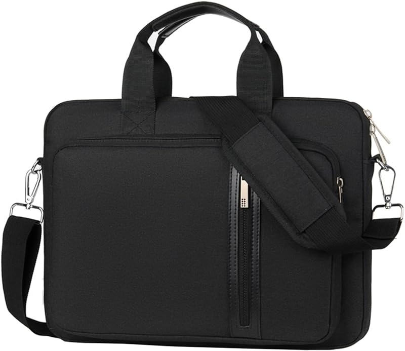 GAHLAY Bolsa Para Notebook À Prova D’água 13,3 14 15,6 17,3 Polegadas Bolsa De Ombro Para Computador Bolsa Feminina Pasta (Color : Black, Size : 15.6 inch)