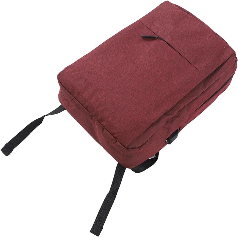 Mochila para laptop de viagem, mochila de viagem casual de tecido Oxford, resistente a arranhões, porta de carregamento USB leve para escritório
