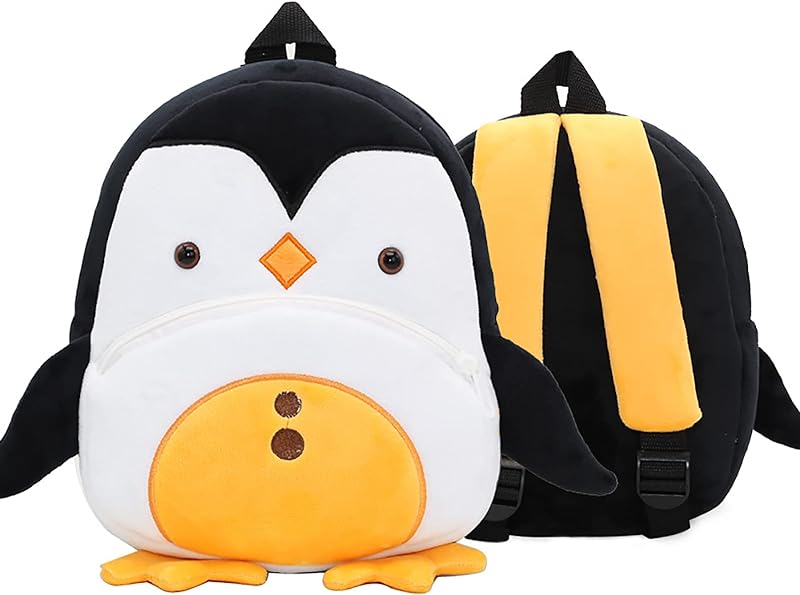 Linda mochila infantil para bebês de 2 a 6 anos., Pinguim