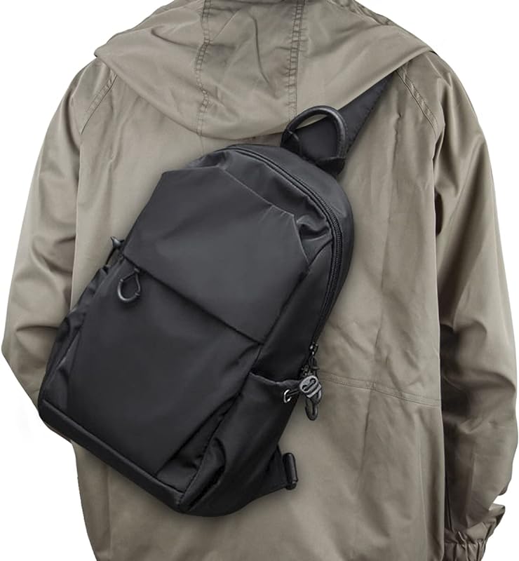 BULBASAUR Baseus Mochila Masculina Pequena Mochila Transversal Mochila de Viagem Mochila Peitoral Leve Bolsa de Ombro ao Ar Livre Uma Alça Preta