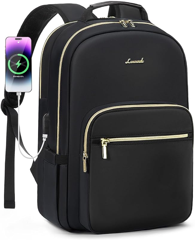 LOVEVOOK Mochila para laptop feminina, bolsa de laptop feminina de 15,6 polegadas