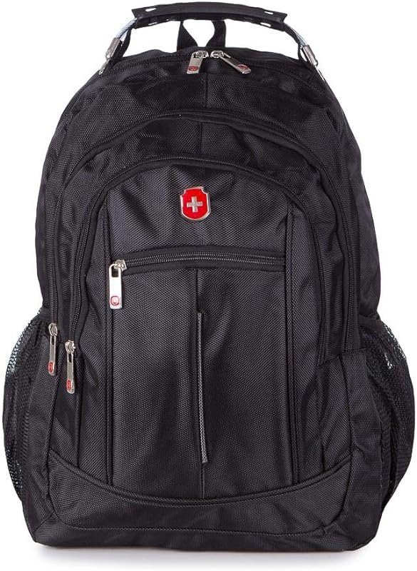 Mochila Para Notebook Executiva Reforçada com Cabo de Aço em Poliéster Swissland V3 Preta