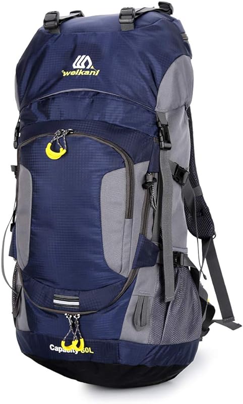 Mochila,KKcare Mochila impermeável 60L para caminhadas camping montanha alpinismo ciclismo mochila esporte ao ar livre com capa de chuva