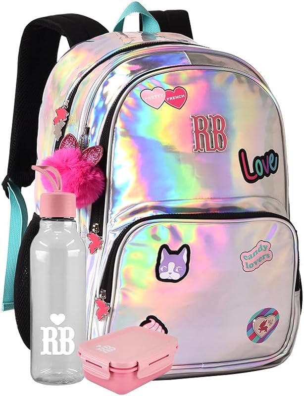 Mochila Rebecca Bonbon Holográfica + Squeeze E Marmita RB Original