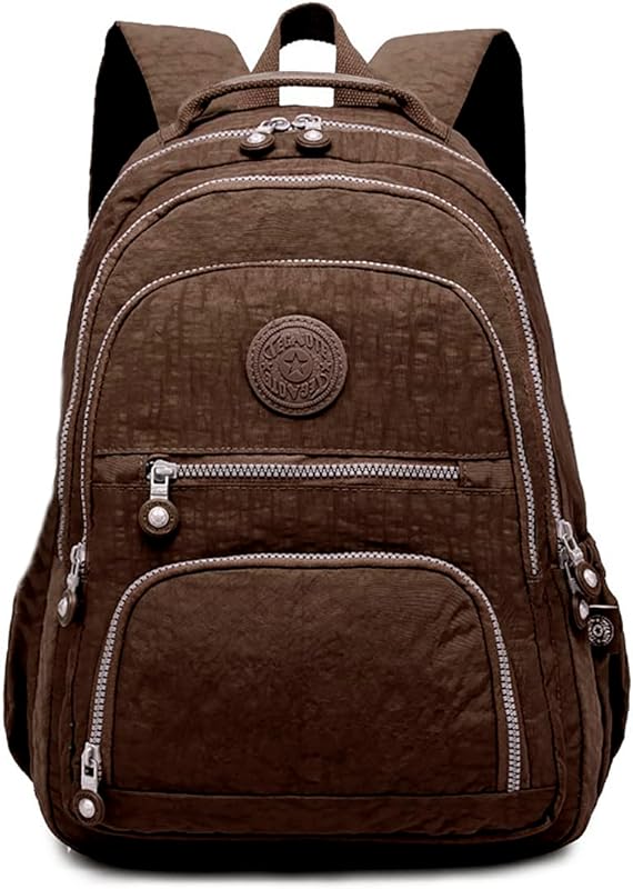 Mochila Bolsa Fofa Feminina Estilosa Colorida Elegante Academia Impermeável Escolar Faculdade Viagem Trabalho Treino Fashion Mochilas Para Notebook Moderna Passeio Leve Grande Marrom