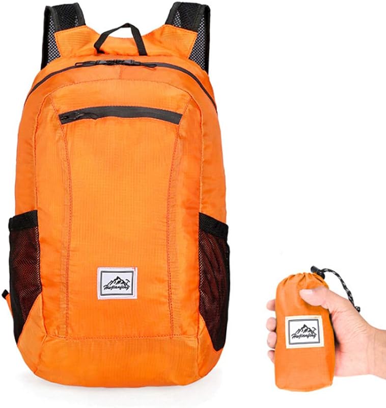 Homesen Mochila dobrável portátil leve mochila impermeável bolsa dobrável ultraleve ao ar livre para mulheres homens viagens caminhadas