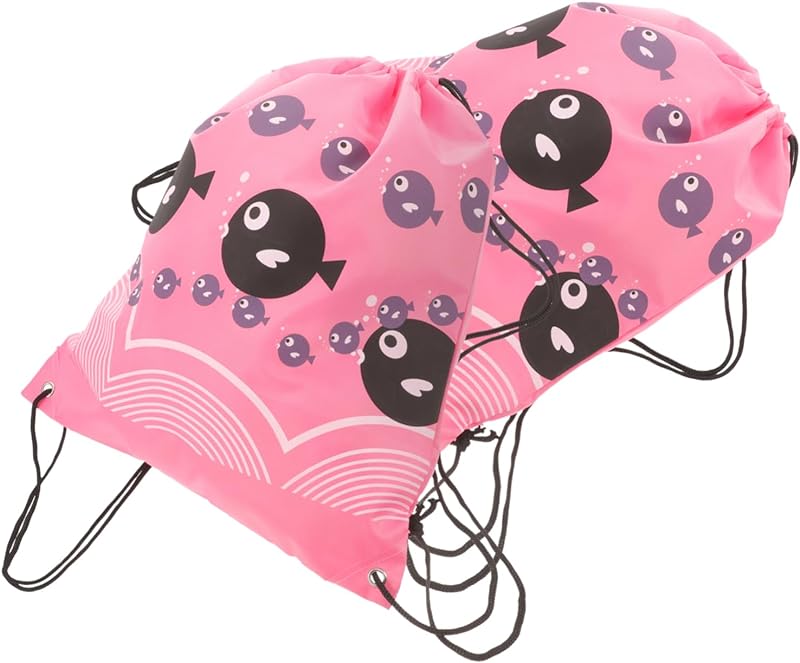 2 Peças Mochila Esportiva Academia Bolsa De Ombro Com Cordão Bolsa De Armazenamento Com Cordão Mochila Esportiva Feminina Mochila Para Ciclismo Ao Ar Livre Bolsa De Malha Bolsa De