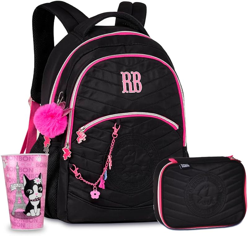 Coleção Fashion Rebecca Bonbon Mochila Estojo E Copo RB