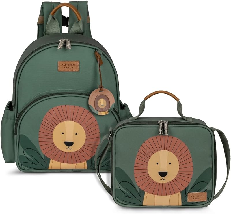 Mochila + Lancheira Térmica Kids Safari Masterbag Kids