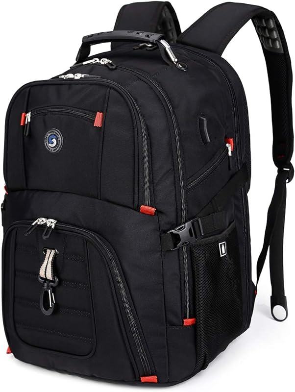 Mochila para laptop 50 L com carregamento USB para homens e mulheres com trava de 43 cm
