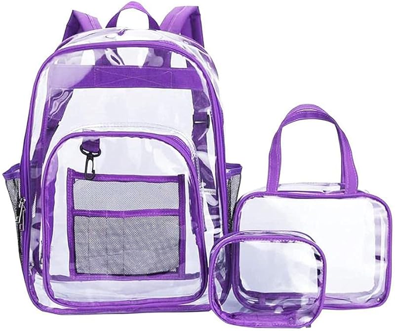 BTSEURY Mochila transparente impermeável mochila escolar feminina de alta capacidade mochila vintage mochila estudantil para crianças