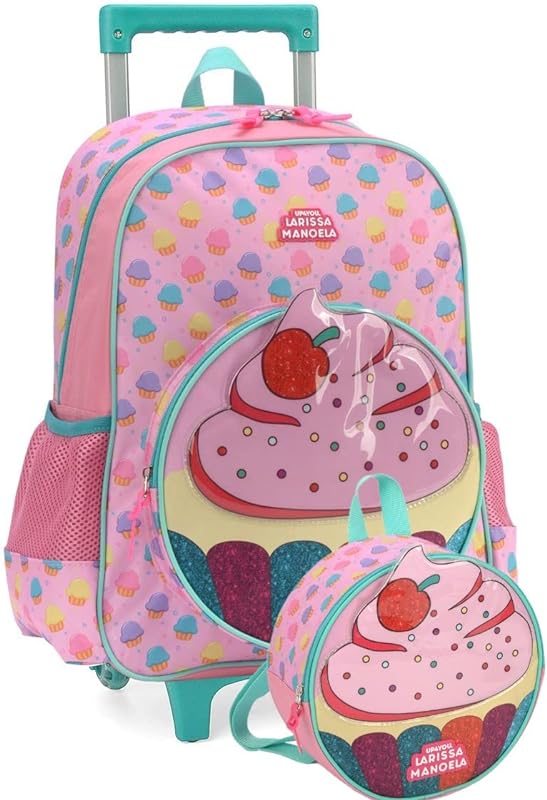 Kit Mochila Rodinha Infantil Larissa Manoela Up4You 37822 (Rosa)