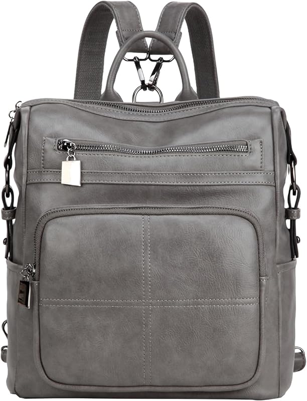 Bolsa Mochila para Mulher, VASCHY Mochila Feminina Bolsas de Ombro Conversíveis em Couro Vegano para Senhora/Trabalho/Viagem/Faculdade