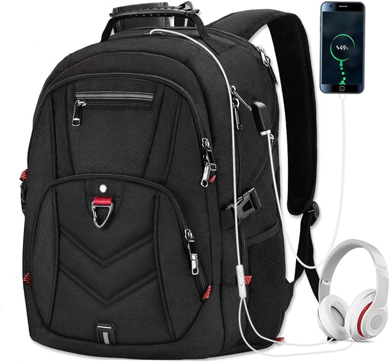 Mochila para laptop de 43 cm, mochilas de viagem extra grandes para faculdade Mochila para laptop de 43 cm, mochilas de viagem extra grandes para faculdade