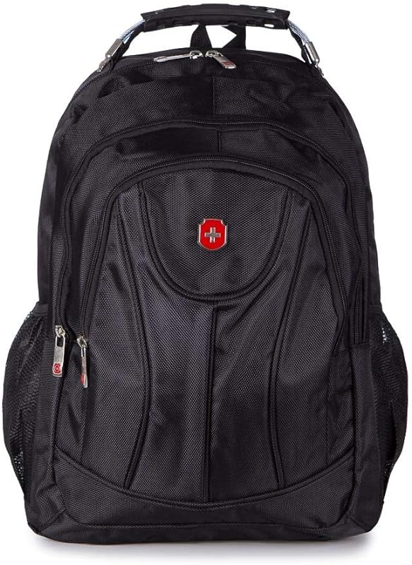 Mochila Para Notebook Executiva Reforçada com Cabo de Aço em Poliéster Swissland V2 Preta Mochila Para Notebook Executiva Reforçada com Cabo de Aço em Poliéster Swissland V2 Preta