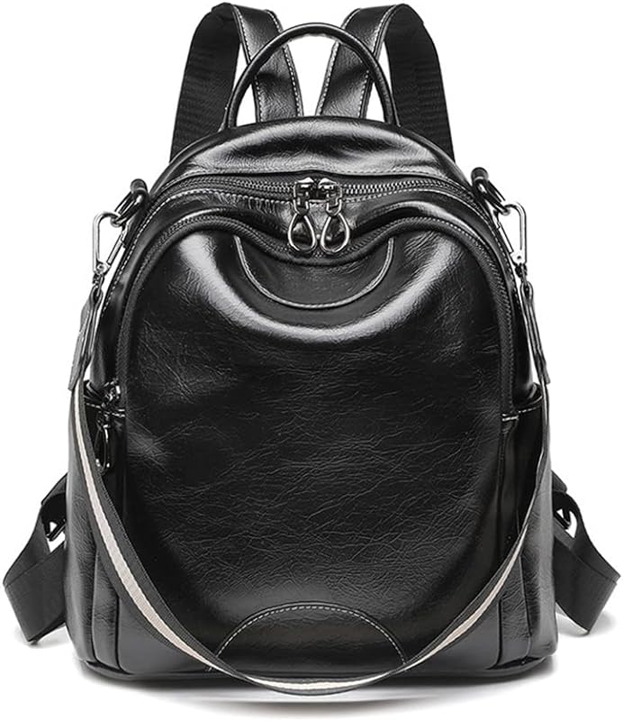 Mochila pequena de couro macio retrô PU C8005