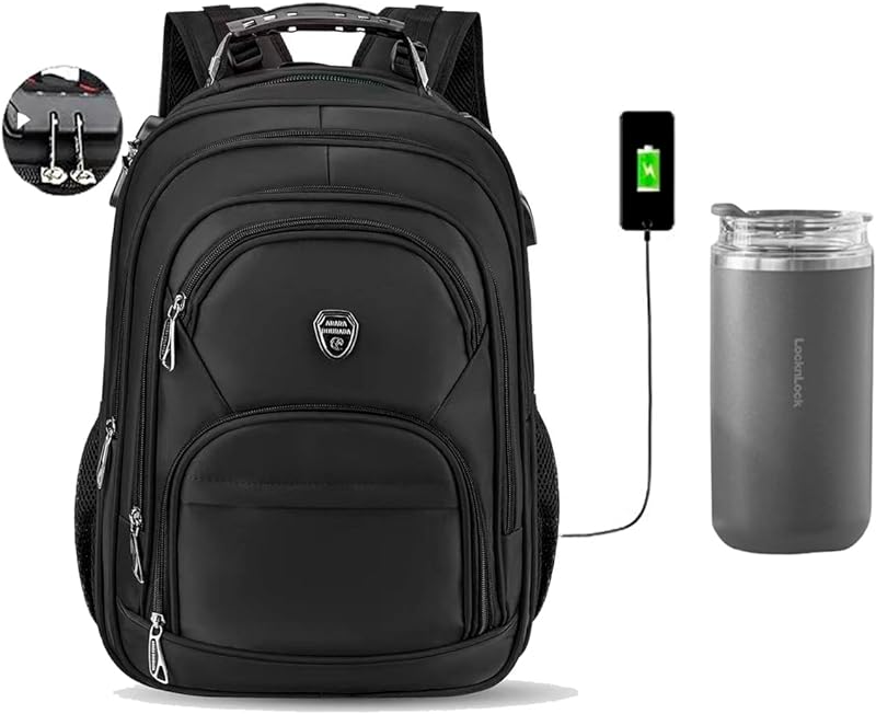 Mochila Para Notebook Escolar Universitaria 15.6 Impermeável com Entrada USB e Fone