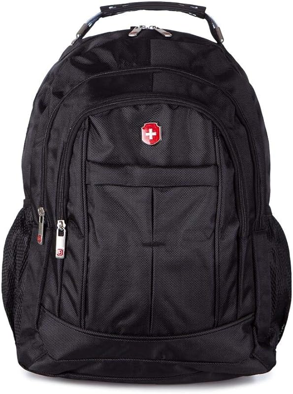 Mochila Para Notebook Executiva Reforçada com Cabo de Aço em Poliéster Swissland V4 Preta