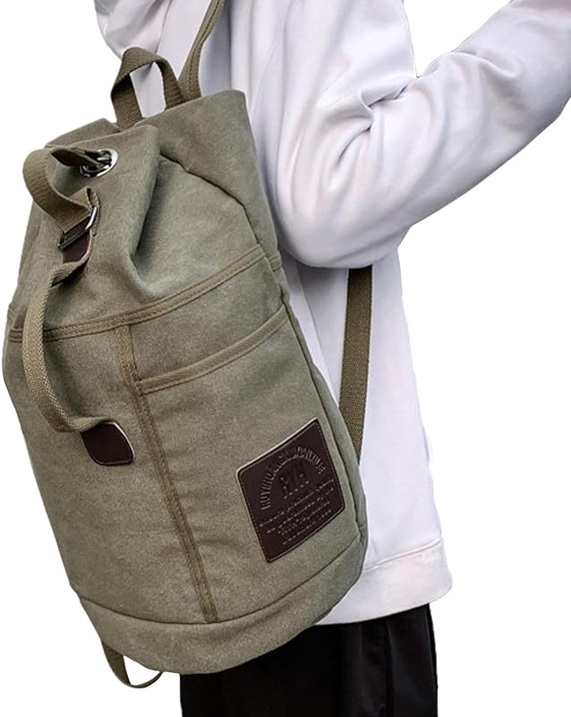 Mens Mochila Lona Vintage – armazenamento mochila bolsa viagem | Mochila lona grancapacidapara escalada, drifting, equitação, viagens Weeyutix Mens Mochila Lona Vintage – armazenamento mochila bolsa viagem | Mochila lona grancapacidapara escalada, drifting, equitação, viagens Weeyutix