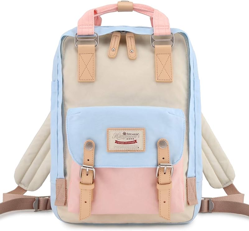 Mochila escolar impermeável de 14 polegadas, bolsa de viagem vintage para mulheres, laptop de 14 polegadas para estudantes