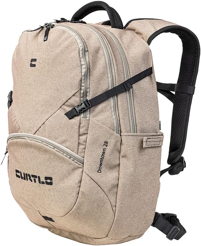 Mochila de Uso Diário Downtown 28L – com Rain Cover, Curtlo, Unissex, Areia