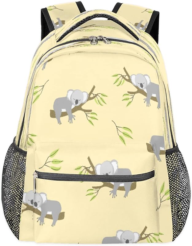 Mochilas para adolescentes, meninas, meninos, árvore de coala, mochila de viagem para mulheres e homens, mochilas universitárias para escola, trabalho, laptop, mochila resistente à água para caminhadas, Multicor, Medium